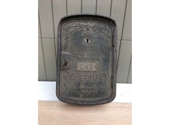 RARE 1920's All Original Antique Gamewell Police Telegraph Wagon Call Box NYC