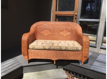 Vintage Palecek Wicker Settee