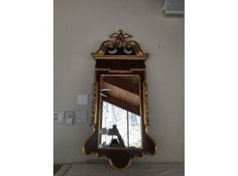 Antique Mahogany And Gold Gilt Federal Style Mirror With Gilded Eagle