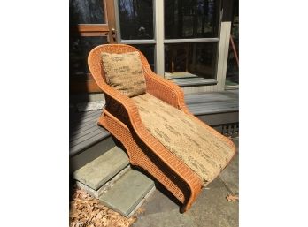 Vintage Palecek Wicker Chaise Lounge