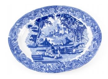 Victoria Ware Ironstone Blue & White Heavy Platter