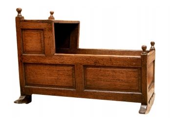 Antique Oak Baby Cradle 1785