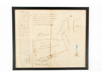 Framed 1824 Greenwich Survey Map