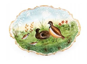 French Limoges Game Bird Platter