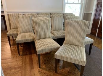 Set Of Twelve Quality Dining Chairs In Custom Upholstery