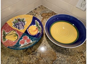 Two Large Pasta Bowls, One Pottery Barn
