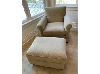 Crate & Barrel “Oxford” Chair And Ottoman, Original Price $2025