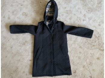 Black Ladies Burberry Coat, Size 8