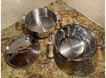 All Clad Steamer Double Pot With Lid