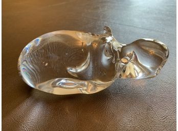 Oggetti Art Glass Hippo Figurine (Italian)