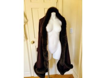 Dramatic Chestnut Real Fur Stole/ (feels Like Fox)