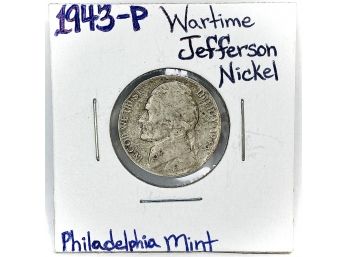 1943-P Wartime Jefferson Nickel (Philadelphia Mint)