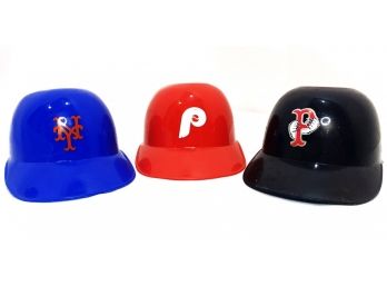 3 Mini Baseball Helmets