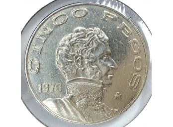 1976 Mexican Cinco Pesos