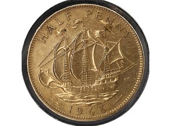 1966 United Kingdom Half Penny (Elizabeth II)