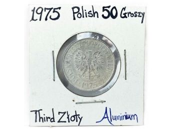 1975 Polish Fifty (50) Groszy (third Zloty)