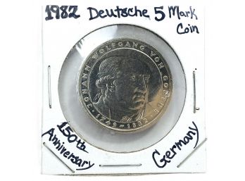 1982 German Five (5) Deutsche Mark (150th Anniversary)