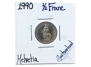 1990 Switzerland Half Franc (Helvetia)