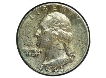 1941 Silver Washington Quarter (No Mint Mark - Philadelphia Mint)