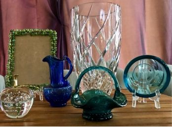 DEPRESSION & Decorative Glass, Vase & PICTURE
