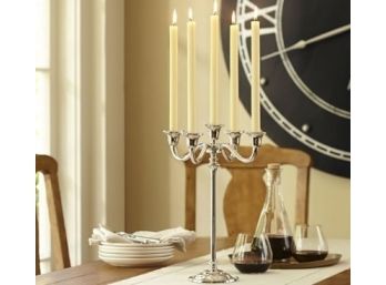POTTERY BARN Eclectic Silver Candelabra