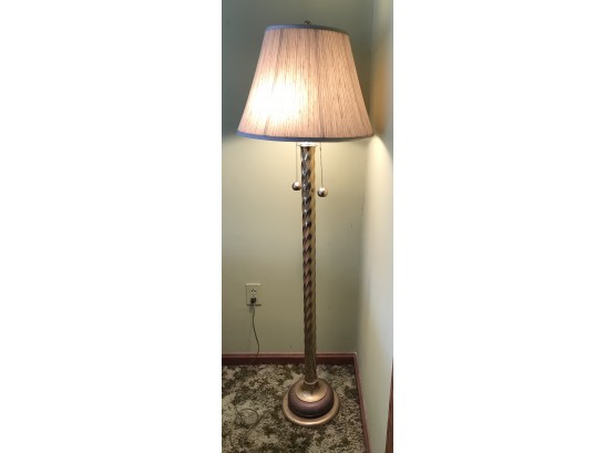 Twist Turn Brass Colored Floor Lamp