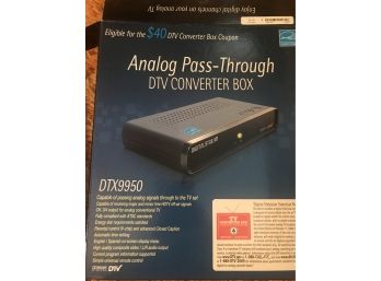 Analog Pass Through D TV Converter Box DTX9950