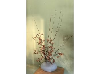 Mouth Blown Frosted Glass Vase