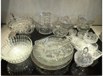 Glass Serving Dishes-bowls, Platters And More