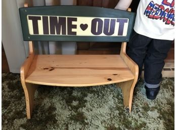 Time Out Bench And Two Faceless Dolls