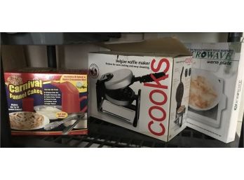 Carnival Funnel Cake, Belgian Waffle Maker And Microwave Hot Plate
