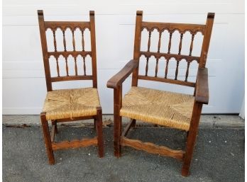 Antique Rush Seat Chairs - AS IS - FAIRFIELD PICKUP