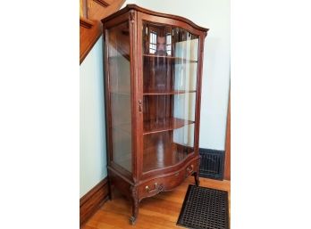 Antique Bent Glass China Cabinet - FAIRFIELD PICKUP