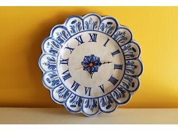Vintage Spanish 'Talavera' Ceramic Clock - WESTPORT PICKUP