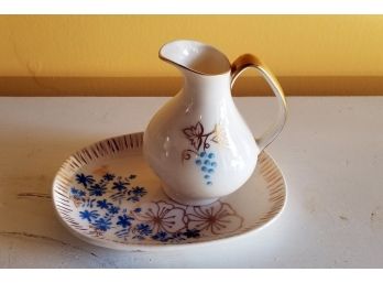 Japanese Ceramic Cruet And Saucer - WESTPORT PICKUP