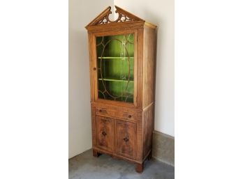 Antique Burl Wood China Cabinet - WESTPORT PICKUP