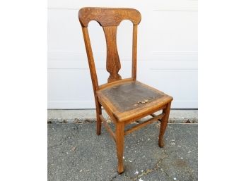Antique Tiger Oak Side Chair - FAIRFIELD PICKUP