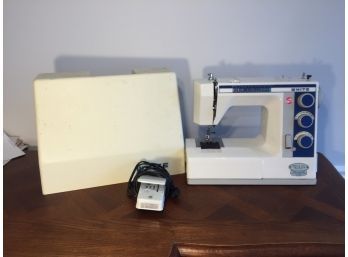 Vintage White Rotary Portable Sewing Machine