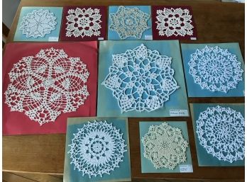 10 Pieces Of  Vintage Handmade Lace