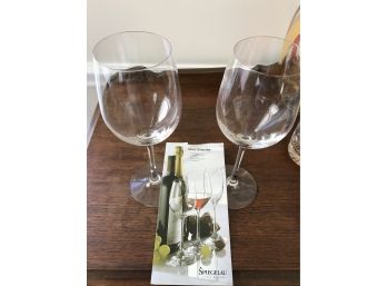 Pair Of  Elegant Spiegelau Wine Glasses