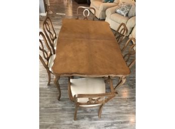 Beautiful French Country  Fruitwood Dining Table And 6 Chairs