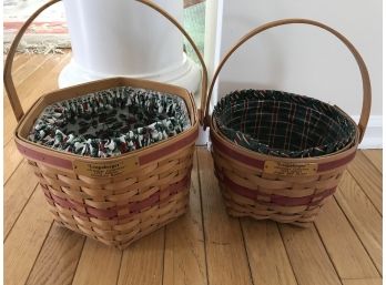 Pair Of Collectible Longaberger Baskets
