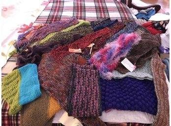Over 25 Beautifully Hand Made Scarfs And Cowels