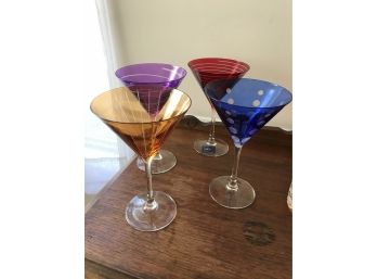 4 Beautiful  Mikasa Martini Glasses
