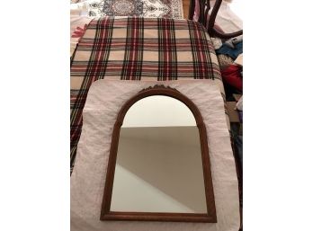 Vintage Nicely Shaped Wooden Mirror
