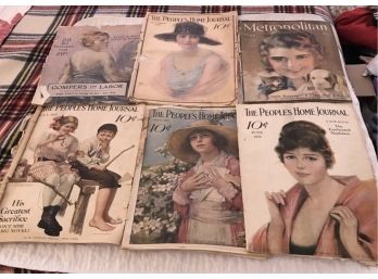 Six Antique 100 Year Old Magazines