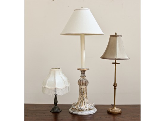 Three Diverse Unique Table Lamps