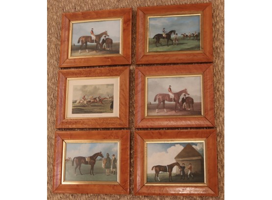 Six Framed Horse Prints