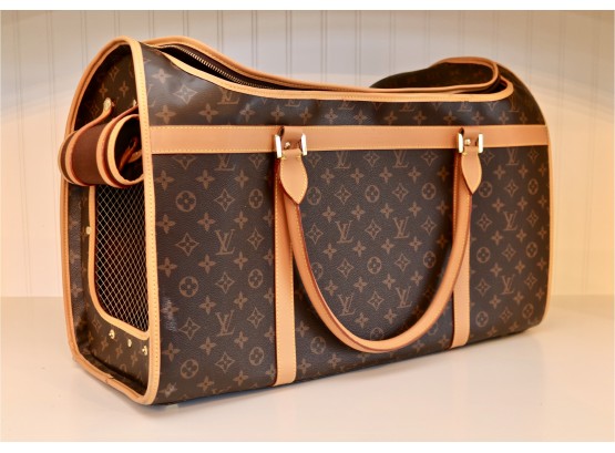 Louis Vuitton Style Dog Carrier