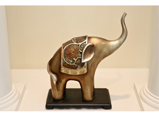 Elephant Figurine Statue With Mosaic Design